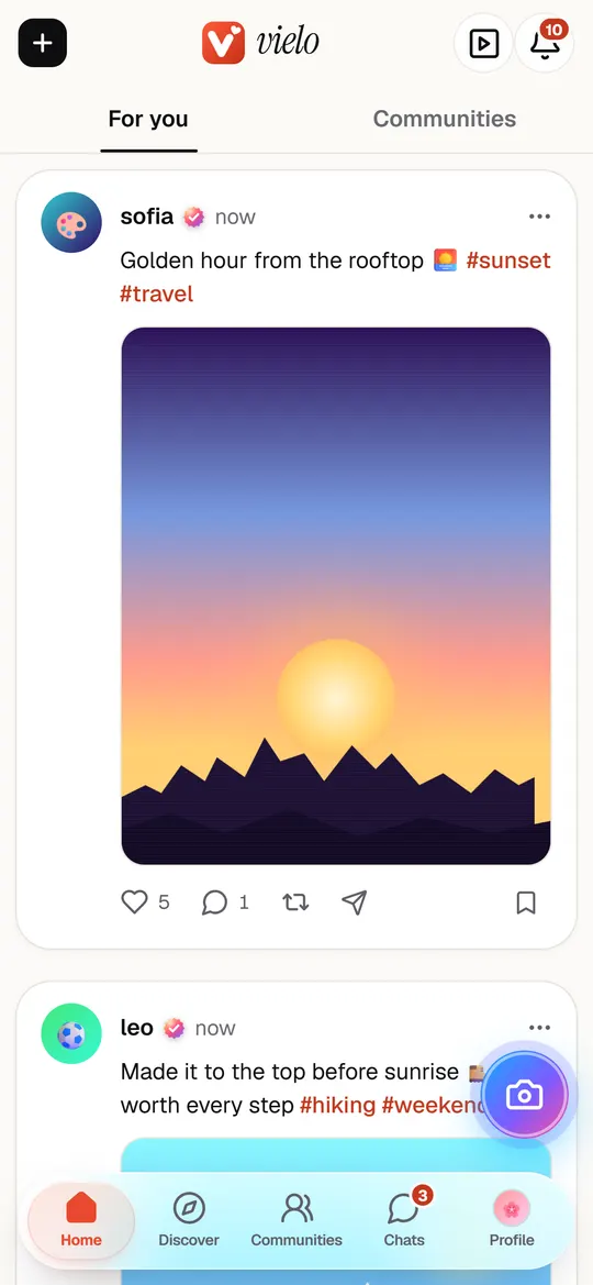 Your feed on Vielo